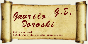 Gavrilo Doroški vizit kartica